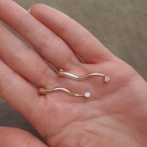 Silver earrings gold plated